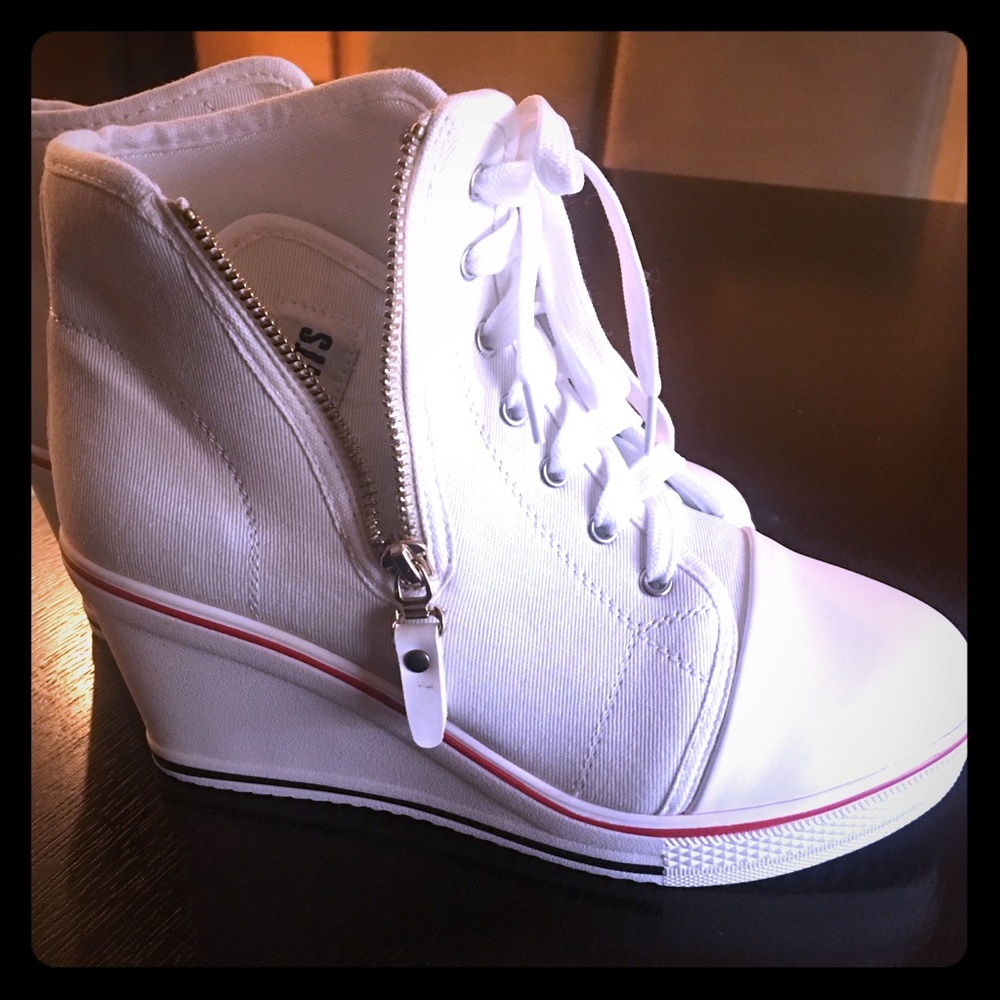 White converse “like” wedges